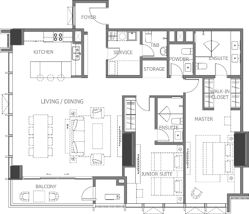 2BR GLASS UNIT 157 SQM 2BR GLASS UNIT 157 SQM