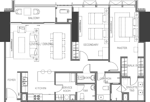 2BR PARKSIDE UNIT 133SQM 2BR PARKSIDE UNIT 133SQM
