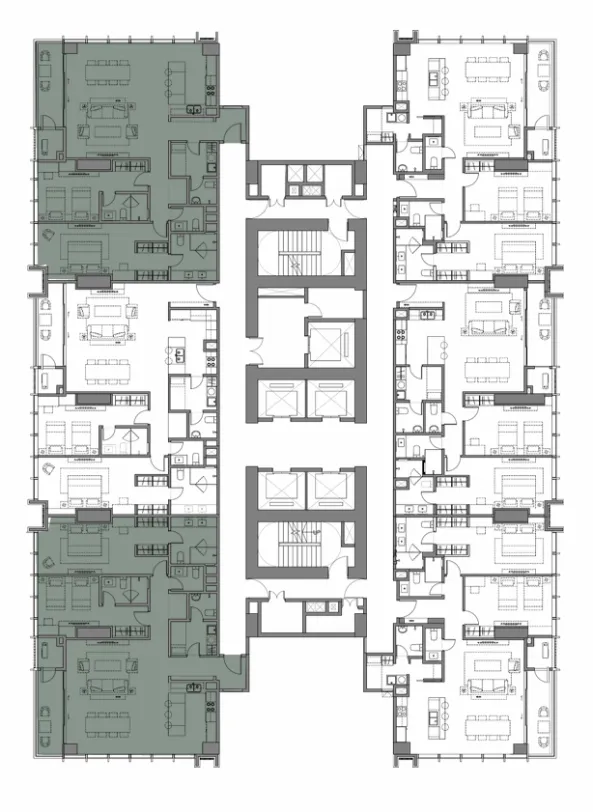 2br glass corner unit